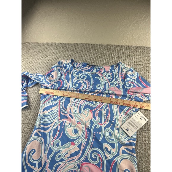 Tango Mango Shift Dress 3/4 Sleeve Coastal Jellyfish Paisley Print Medium NWT - Picture 6 of 9